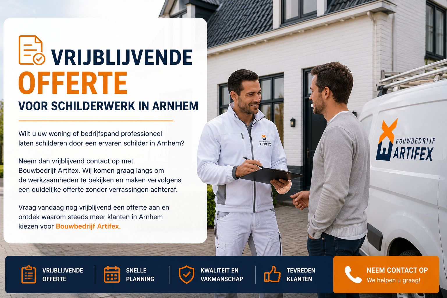 Vrijblijvende offerte aanvragen voor schilderwerk in Arnhem