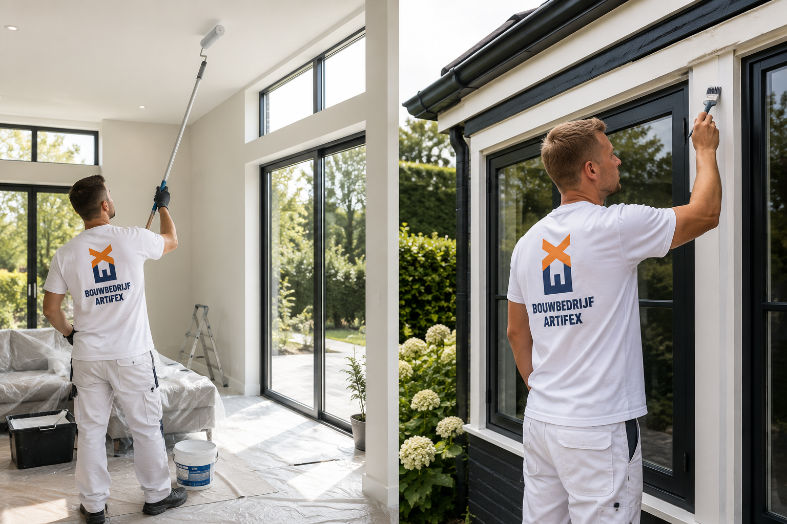 Complete woning laten schilderen in Ede door Bouwbedrijf Artifex met professioneel binnen- en buitenschilderwerk.