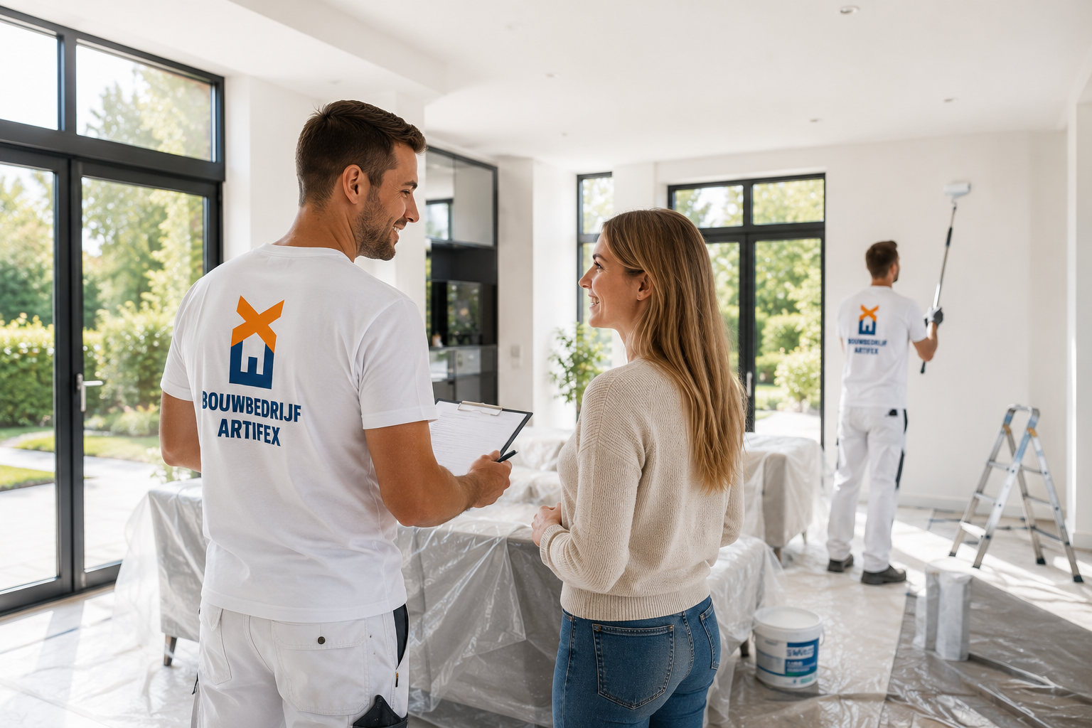 Werkwijze van Bouwbedrijf Artifex voor professioneel schilderwerk in Ede, van offerte tot oplevering.
