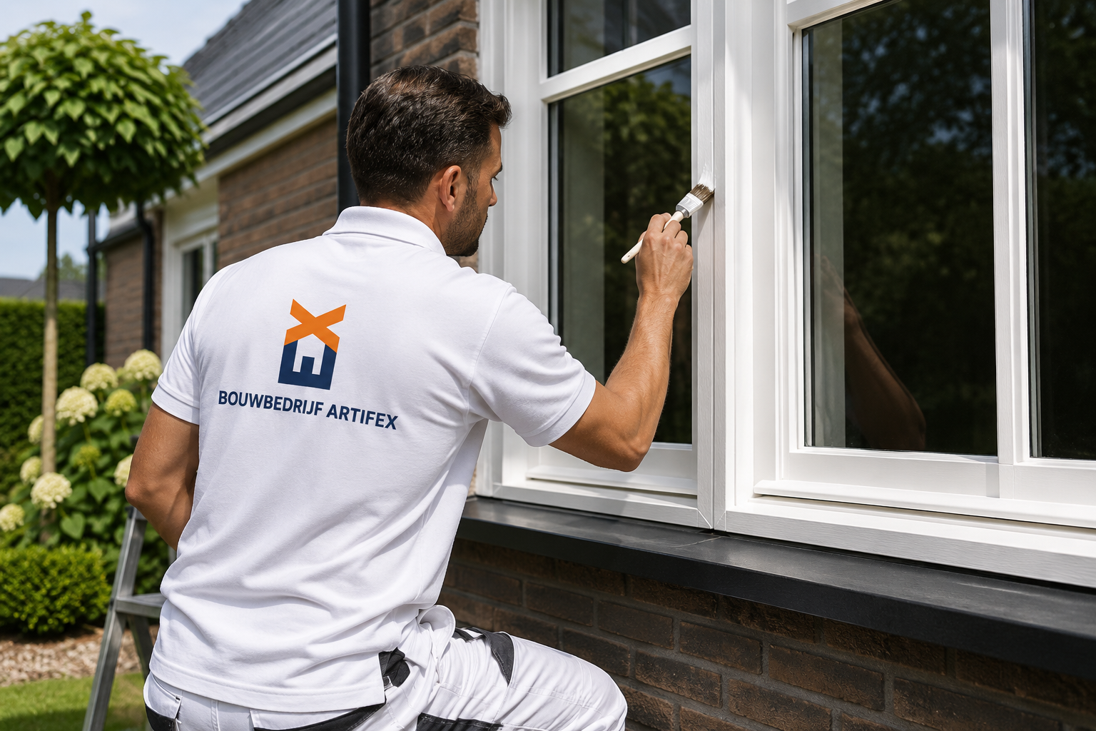 Professioneel kozijnen schilderen in Doetinchem door Bouwbedrijf Artifex.
